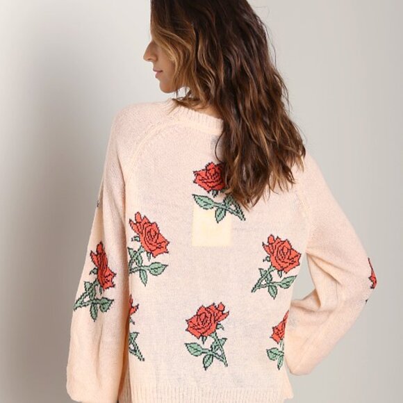 WILDFOX A Rose Is a Rose Sweater Baby, White Label, Size S, EUC - Picture 3 of 6